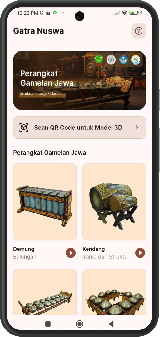 Gatra Nuswa App Interface